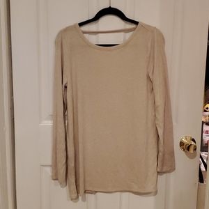 NWT Loft oatmeal long sleeve size medium